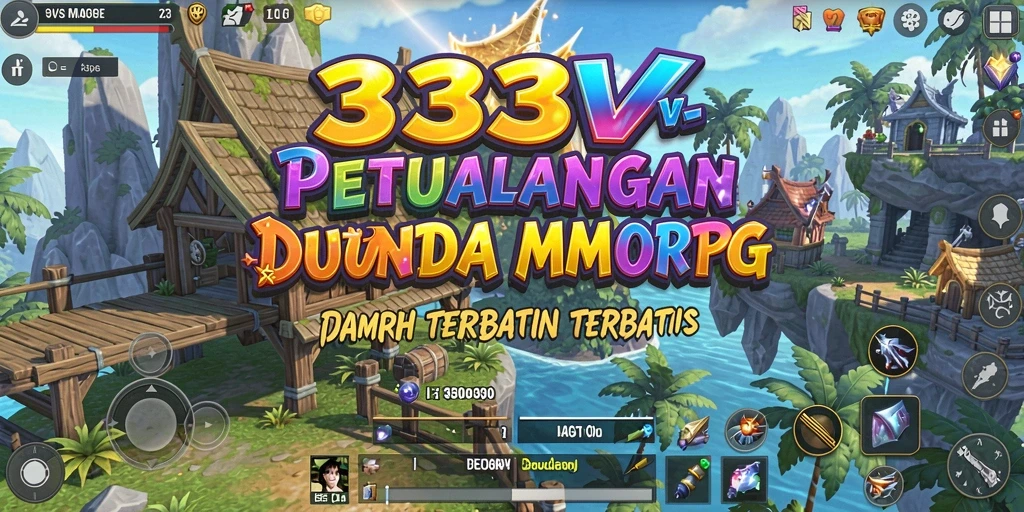 Screenshot gameplay <strong>333V</strong> yang menampilkan pertarungan epik di dunia MMORPG.