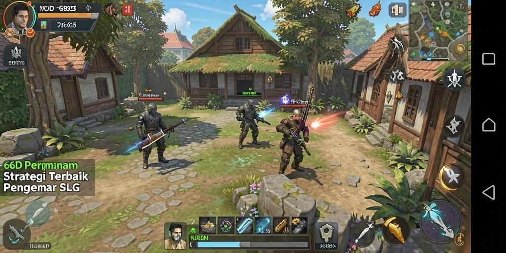 Tampilan gameplay 66D yang menarik dengan strategi yang mendalam.