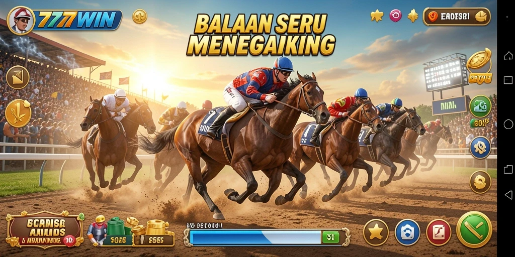 Tampilan gameplay Racing yang mendebarkan dari 777WIN.