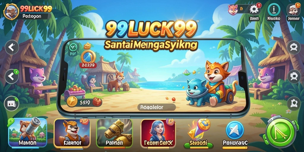 Tampilan gameplay <strong>99LUCK99</strong> yang cerah dan mengasyikkan.