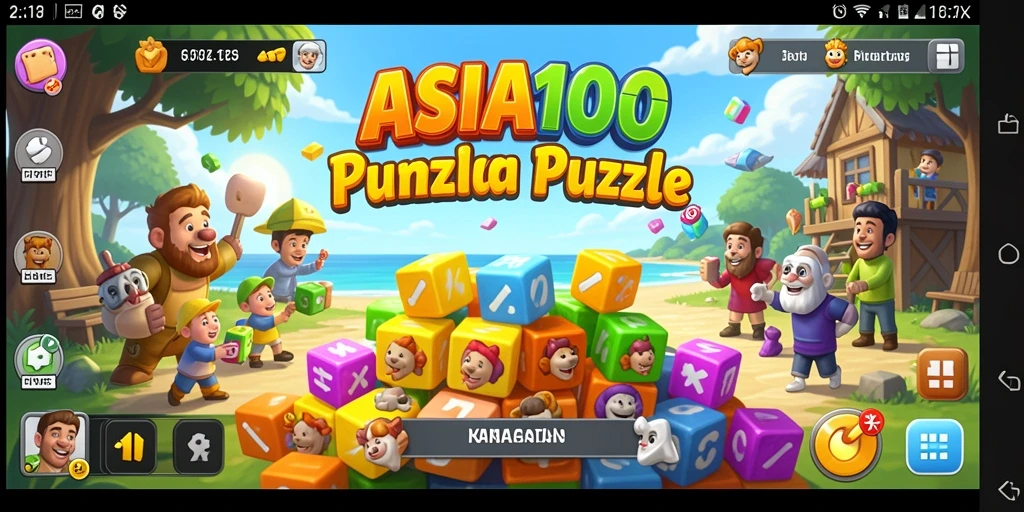 Tampilan gameplay ASIA100 yang mengasyikkan dan penuh tantangan puzzle.