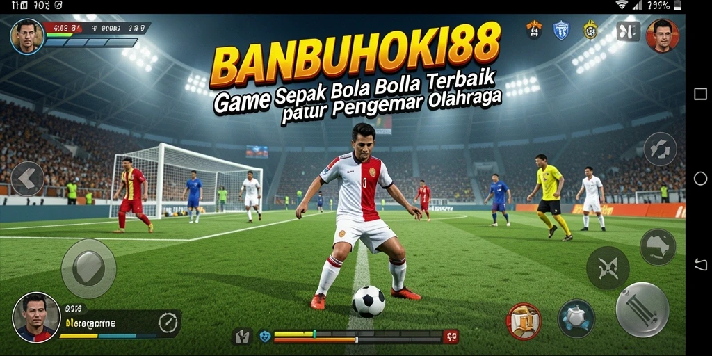 Tampilan gameplay mendebarkan dari BANBUHOKI88 dengan aksi sepak bola yang menegangkan.