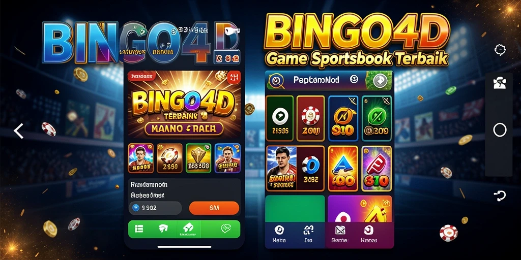 Tampilan antarmuka permainan BINGO4D yang menarik dan informatif.
