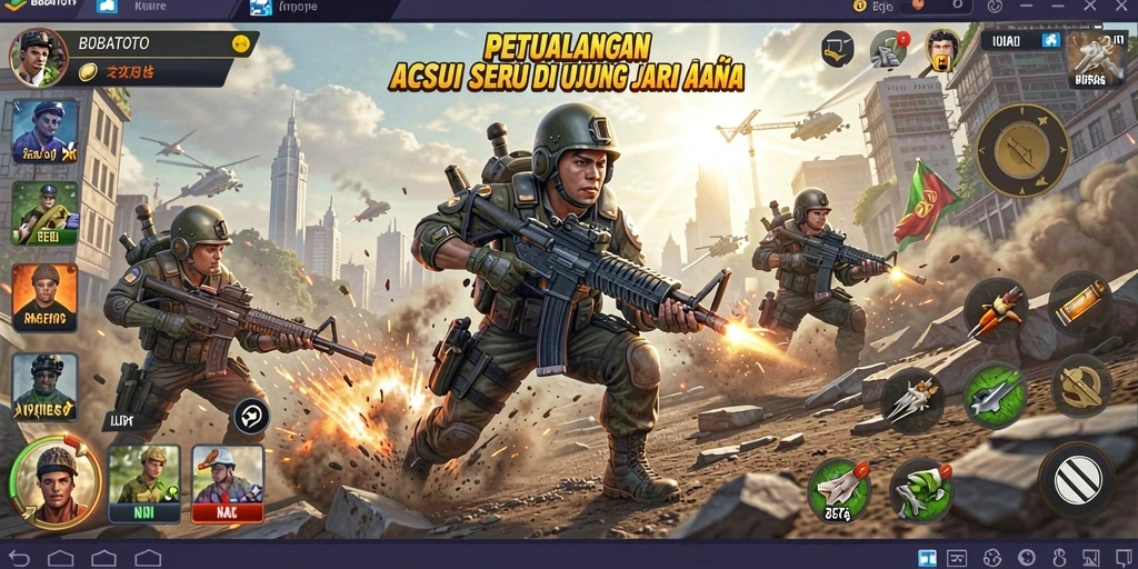 Screenshot gameplay seru dari BOBATOTO yang menampilkan aksi mendebarkan.