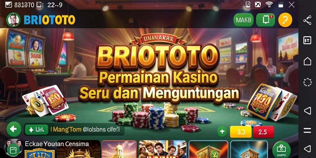 Screenshot BRIOTOTO menunjukkan gameplay Kasino yang menarik dan mengasyikkan.
