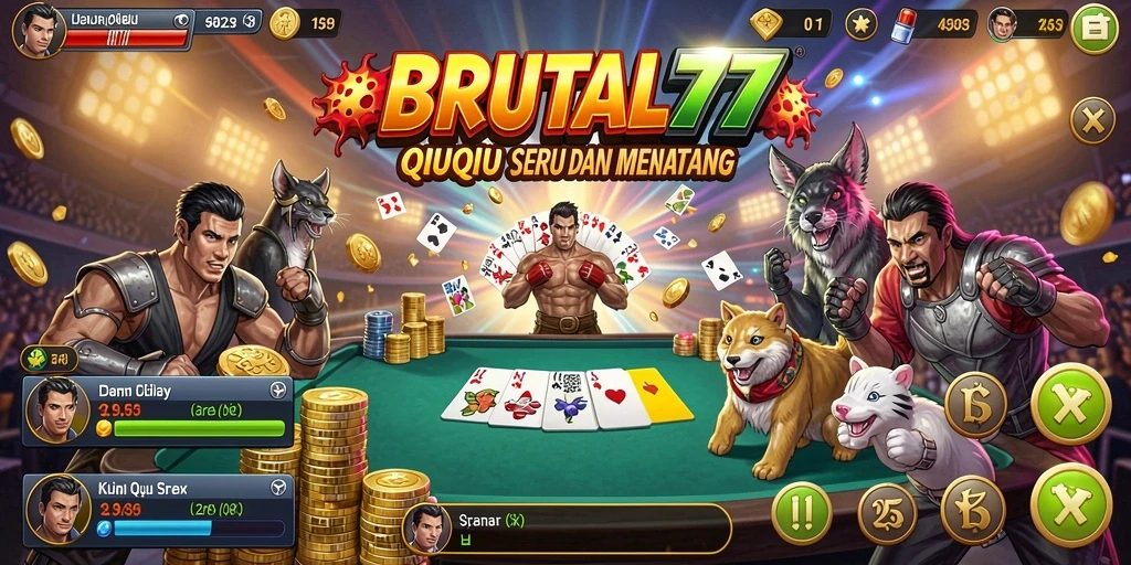 Screenshot gameplay BRUTAL77 yang dinamis dan seru.