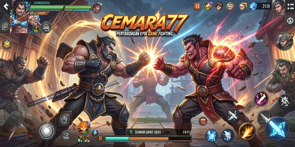 Gameplay seru dalam CEMARA77 dengan aksi pertarungan cepat.