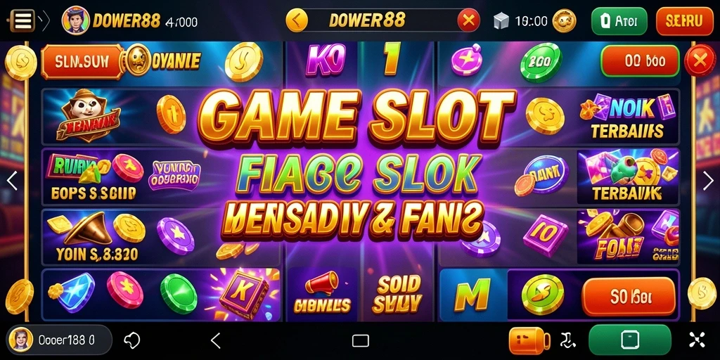 Tampilan gameplay DOWER88 yang seru dan menarik saat bermain slot.