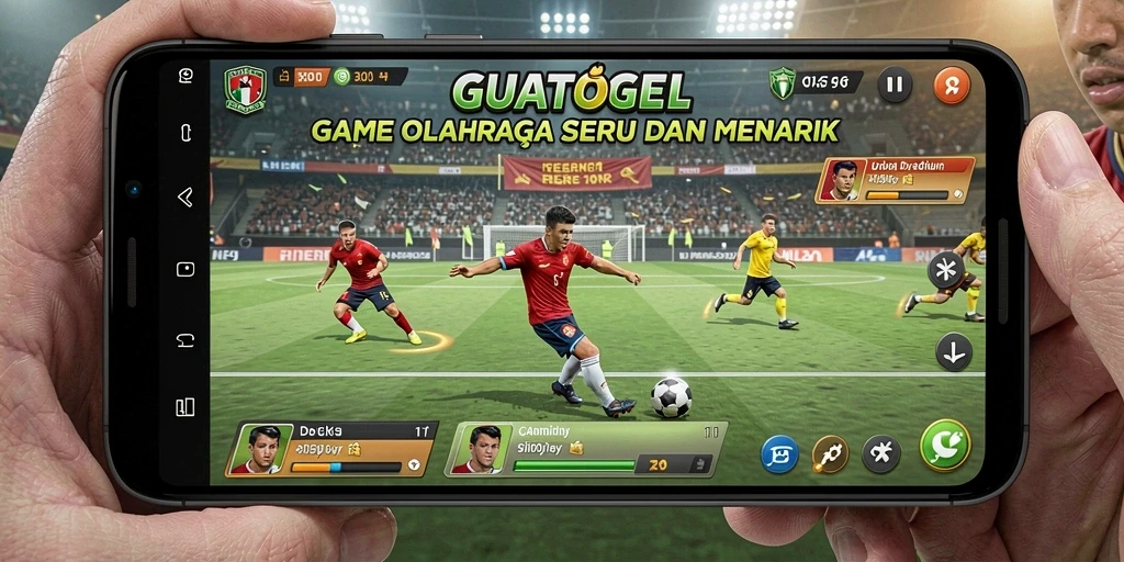 Screenshot GUATOGEL menampilkan pertandingan olahraga yang menegangkan.