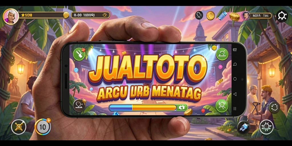 Tampilan seru gameplay JUALTOTO dengan tantangan arcade.