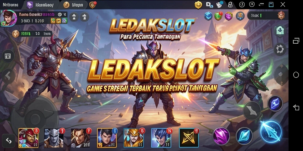 Tampilan gameplay LEDAKSLOT menunjukkan strategi dalam pertempuran.