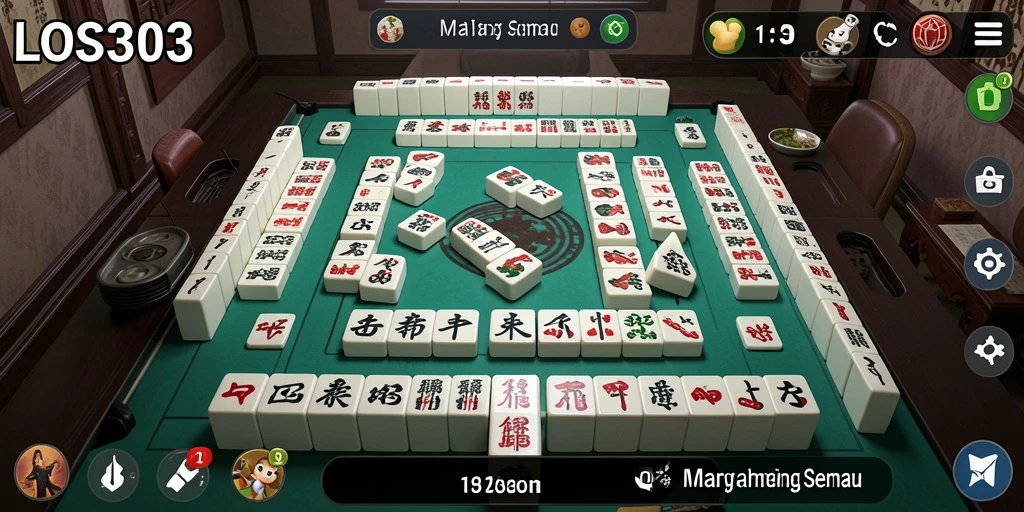 Tampilan gameplay menarik dari LOS303 dengan elemen Mahjong yang klasik.