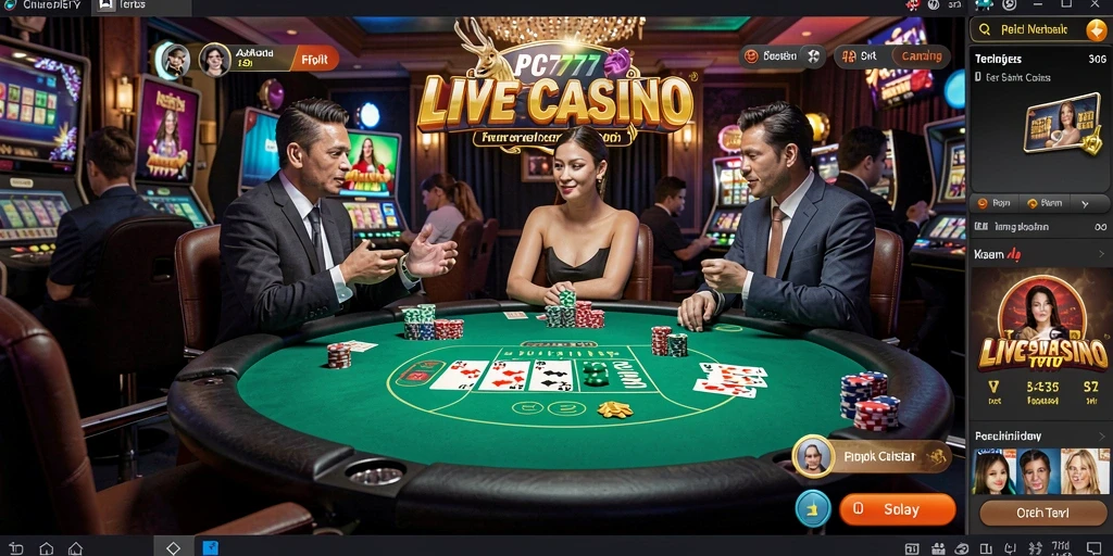 Tampilan OK dari gameplay Live Casino yang mengesankan dan interaktif.