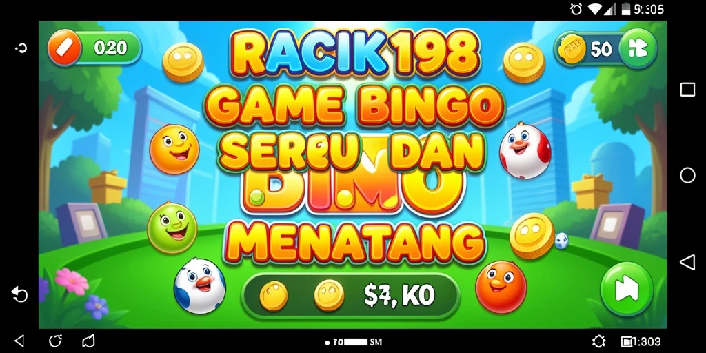 Tangkapan layar gameplay RACIK198 menampilkan keseruan bermain Bingo.
