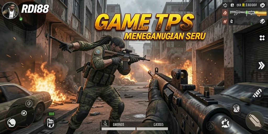 Tangkapan layar RDI88 menampilkan aksi menegangkan dalam pertempuran TPS.
