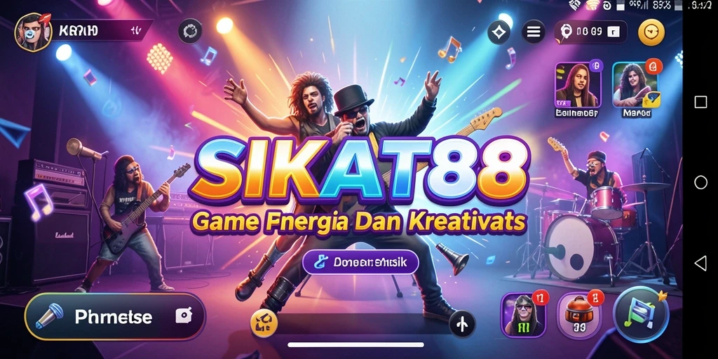 Tampilan gameplay SIKAT88 yang penuh warna dan energik.