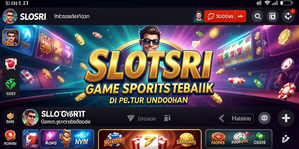 Tampilan menarik dari gameplay SLOTSRI dalam aplikasi Sportsbook.